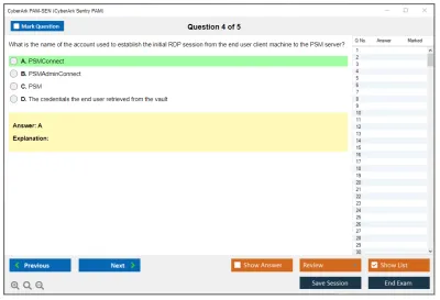 CyberArk PAM-SEN CyberArk Sentry PAM Practice test exam simulator test engine exam Prep practice test questions answers Image 4