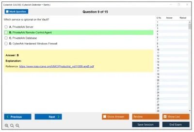 CyberArk CAU302 CyberArk Defender + Sentry Practice test exam simulator test engine exam Prep practice test questions answers Image 9
