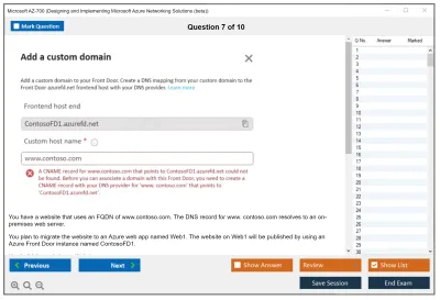 Microsoft AZ-700 Designing and Implementing Microsoft Azure Networking Solutions Practice test exam simulator test engine exam Prep practice test questions answers Image 7