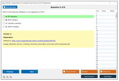 Nokia 4A0-N01 Nuage Networks Virtualized Cloud Services (VCS) Fundamentals Practice test exam simulator test engine exam Prep practice test questions answers Image 2
