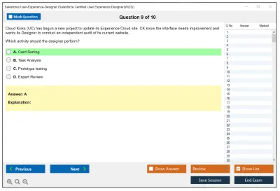 Salesforce User-Experience-Designer Salesforce Certified User Experience Designer Practice test exam simulator test engine exam Prep practice test questions answers Image 9