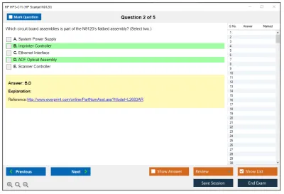 HP HP3-C11 HP Scanjet N9120 Practice test exam simulator test engine exam Prep practice test questions answers Image 2