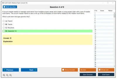 IBM C2010-825 Rational Team Concert V6 Practice test exam simulator test engine exam Prep practice test questions answers Image 4