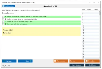 CloudBees CCJE Certified CloudBees Jenkins Engineer (CCJE) Practice test exam simulator test engine exam Prep practice test questions answers Image 2