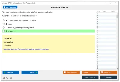 Microsoft DP-900 Microsoft Azure Data Fundamentals Practice test exam simulator test engine exam Prep practice test questions answers Image 15