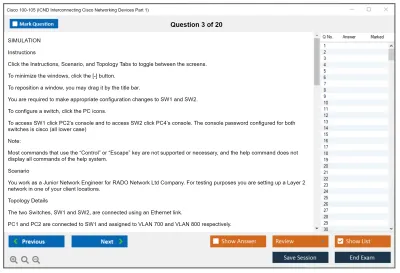 Cisco 100-105 ICND Interconnecting Cisco Networking Devices Part 1 Practice test exam simulator test engine exam Prep practice test questions answers Image 3