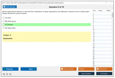 SAP C_S4CS_2302 SAP Certified Application AssociateSAP S/4HANA Cloud (public)Sales Implementation Practice test exam simulator test engine exam Prep practice test questions answers Image 9