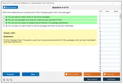 Oracle 1z0-151 Oracle Fusion Middleware 11g: Build Applications with Oracle Forms Practice test exam simulator test engine exam Prep practice test questions answers Image 4