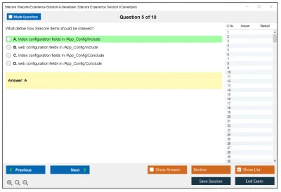 Sitecore Sitecore-Experience-Solution-9-Developer Sitecore Experience Solution 9 Developer Exam Practice test exam simulator test engine exam Prep practice test questions answers Image 5