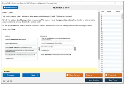 Microsoft MB-310 Microsoft Dynamics 365 Finance Practice test exam simulator test engine exam Prep practice test questions answers Image 2