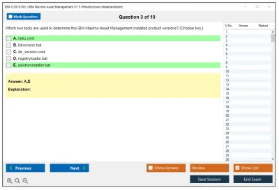 IBM C2010-501 IBM Maximo Asset Management V7.5 Infrastructure Implementation Practice test exam simulator test engine exam Prep practice test questions answers Image 3