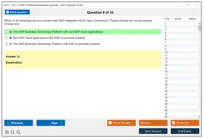 SAP C_CPI_14 SAP Certified Development Associate - SAP Integration Suite Practice test exam simulator test engine exam Prep practice test questions answers Image 8