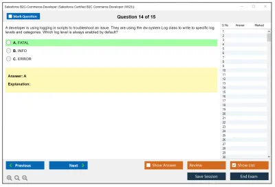 Salesforce B2C-Commerce-Developer Salesforce Certified B2C Commerce Developer Practice test exam simulator test engine exam Prep practice test questions answers Image 14