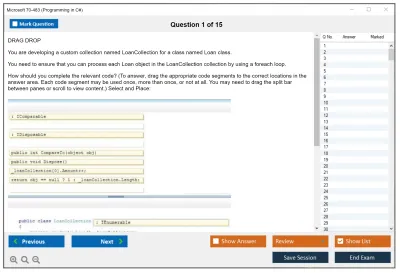 Microsoft 70-483 Programming in C# Practice test exam simulator test engine exam Prep practice test questions answers Image 1
