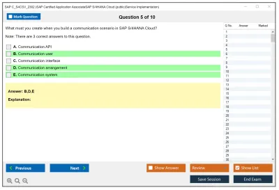 SAP C_S4CSV_2302 SAP Certified Application AssociateSAP S/4HANA Cloud (public)Service Implementation Practice test exam simulator test engine exam Prep practice test questions answers Image 5