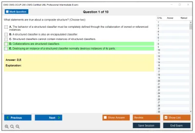 OMG OMG-OCUP-200 OMG-Certified UML Professional Intermediate Exam Practice test exam simulator test engine exam Prep practice test questions answers Image 1