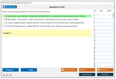 PMI PMI-001 Project Management Professional v5 Practice test exam simulator test engine exam Prep practice test questions answers Image 8