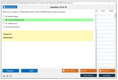 SAP P_S4FIN_2020 SAP Certified Application Professional - Financials in SAP S/4HANA for SAP ERP Finance Experts Practice test exam simulator test engine exam Prep practice test questions answers Image 10