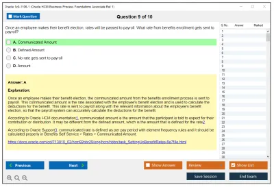 Oracle 1z0-1106-1 Oracle HCM Business Process Foundations Associate Rel 1 Practice test exam simulator test engine exam Prep practice test questions answers Image 9