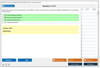 PECB ISO-22301-Lead-Auditor PECB Certified ISO 22301 Lead Auditor Exam Practice test exam simulator test engine exam Prep practice test questions answers Image 3