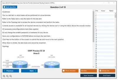 Cisco 300-510 Implementing Cisco Service Provider Advanced Routing Solutions Practice test exam simulator test engine exam Prep practice test questions answers Image 2
