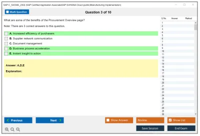 SAP C_S4CMA_2302 SAP Certified Application AssociateSAP S/4HANA Cloud (public)Manufacturing Implementation Practice test exam simulator test engine exam Prep practice test questions answers Image 3