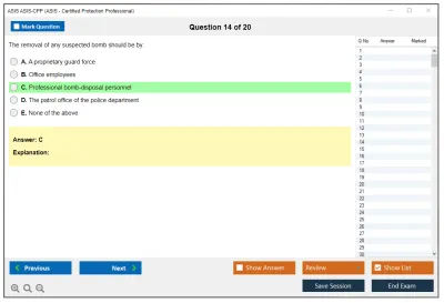 ASIS ASIS-CPP ASIS - Certified Protection Professional (CPP) Exam Practice test exam simulator test engine exam Prep practice test questions answers Image 14