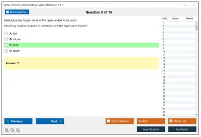 Veritas VCS-272 Administration of Veritas NetBackup 7.6.1 Practice test exam simulator test engine exam Prep practice test questions answers Image 8