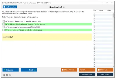 SAP C_HANAIMP_16 SAP Certified Technology Associate - SAP HANA 2.0 SPS04 Practice test exam simulator test engine exam Prep practice test questions answers Image 3