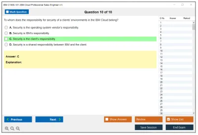 IBM C1000-101 IBM Cloud Professional Sales Engineer v1 Practice test exam simulator test engine exam Prep practice test questions answers Image 10