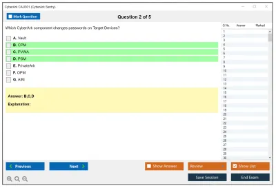 CyberArk CAU301 CyberArk Sentry Practice test exam simulator test engine exam Prep practice test questions answers Image 2