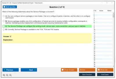 Huawei H31-341 Huawei Certified internetwork Expert - Transmission Practice test exam simulator test engine exam Prep practice test questions answers Image 2