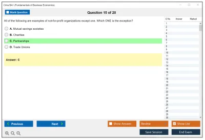 Cima BA1 Fundamentals of Business Economics Practice test exam simulator test engine exam Prep practice test questions answers Image 15