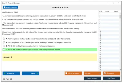 Cima F3 Financial Strategy Practice test exam simulator test engine exam Prep practice test questions answers Image 1