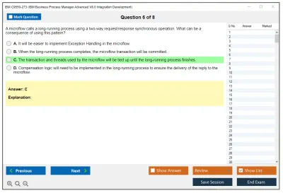 IBM C9550-273 IBM Business Process Manager Advanced V8.0 Integration Development Practice test exam simulator test engine exam Prep practice test questions answers Image 6