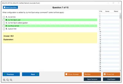 MikroTik MTCNA MikroTik Certified Network Associate Exam Practice test exam simulator test engine exam Prep practice test questions answers Image 7