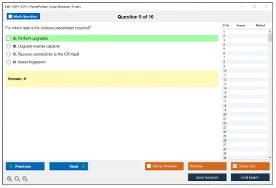 EMC DEP-3CR1 PowerProtect Cyber Recovery Exam Practice test exam simulator test engine exam Prep practice test questions answers Image 9