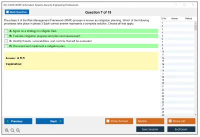 ISC2 CISSP-ISSEP Information Systems Security Engineering Professional Practice test exam simulator test engine exam Prep practice test questions answers Image 7