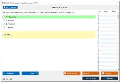 GAQM APM-001 Associate in Project Management (APM) Practice test exam simulator test engine exam Prep practice test questions answers Image 6