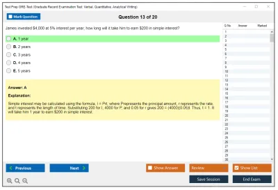 Test Prep GRE-Test GRE General Test Practice test exam simulator test engine exam Prep practice test questions answers Image 13