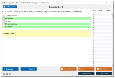 CA Technologies CAT-540 CA Unified Infrastructure Management 8.x Proven Professional Exam Practice test exam simulator test engine exam Prep practice test questions answers Image 2