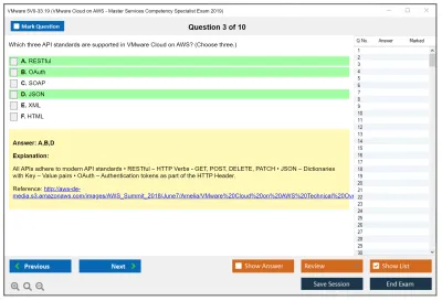 VMware 5V0-33.19 VMware Cloud on AWS - Master Services Competency Specialist Exam 2019 Practice test exam simulator test engine exam Prep practice test questions answers Image 3