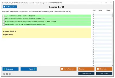 SAP C_TPLM40_65 SAP Certified Associate - Quality Management with SAP ERP 6.0 EHP5 Practice test exam simulator test engine exam Prep practice test questions answers Image 1