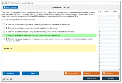 Exin SCNP SCNP Strategic Infrastructure Security Practice test exam simulator test engine exam Prep practice test questions answers Image 11