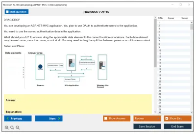 Microsoft 70-486 Developing ASP.NET MVC 4 Web Applications Practice test exam simulator test engine exam Prep practice test questions answers Image 2