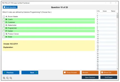 PMI PMI-ACP PMI Agile Certified Practitioner (PMI-ACP) Practice test exam simulator test engine exam Prep practice test questions answers Image 10
