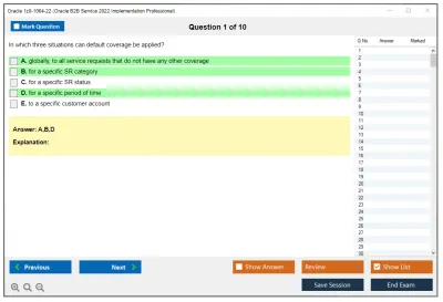 Oracle 1z0-1064-22 Oracle B2B Service 2022 Implementation Professional Practice test exam simulator test engine exam Prep practice test questions answers Image 1