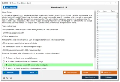 EMC DEE-1421 Expert - Isilon Solutions Exam Practice test exam simulator test engine exam Prep practice test questions answers Image 6