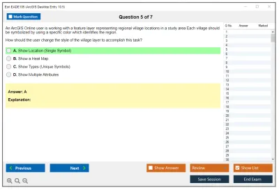 Esri EADE105 ArcGIS Desktop Entry 10.5 Practice test exam simulator test engine exam Prep practice test questions answers Image 5