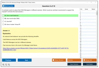 VMware 3V0-42.20 Advanced Design VMware NSX-T Data Center Practice test exam simulator test engine exam Prep practice test questions answers Image 6